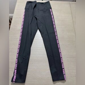 Pink Victoria's Secret Black Legging stretch casual sz L NEW